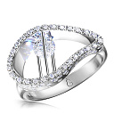 Кольцо из белого золота с бриллиантами