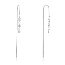 Продевки из белого золота с фианитом