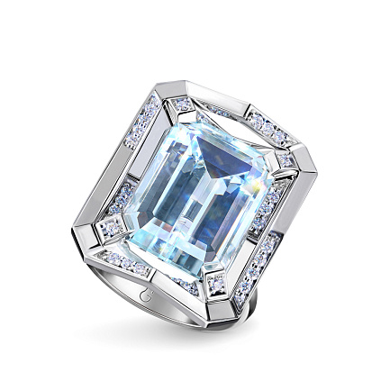 Кольцо из белого золота