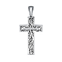 Крест из серебра с фианитом