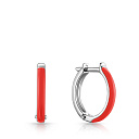 Серьги с английским замком из серебра с топазом