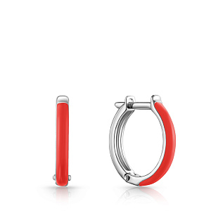 Серьги с английским замком из серебра с топазом