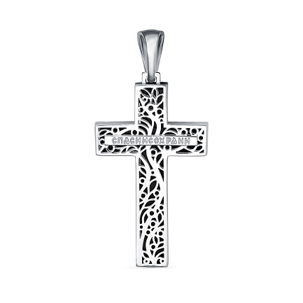 Крест из серебра с фианитом