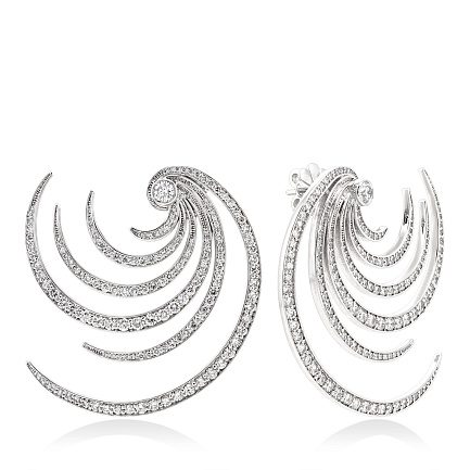 Серьги из белого золота с бриллиантами