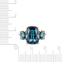 Кольцо из желтого золота с бриллиантами, топазом