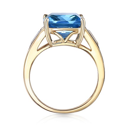 Кольцо из желтого золота с топазом