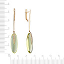 Серьги с английским замком из желтого золота с бриллиантами