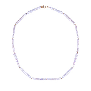 Бусы из красного золота с жемчугом