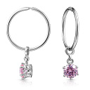 Серьги из серебра с фианитом
