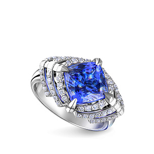 Кольцо из белого золота