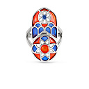 Кольцо из серебра с фианитом, ониксом