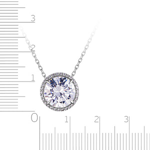 Колье из серебра с фианитом