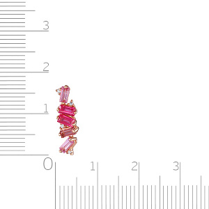 Подвеска из красного золота с бриллиантами, сапфиром