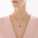 Колье из серебра с жемчугом, ониксом