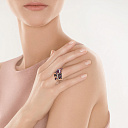 Кольцо из красного золота с бриллиантами, рубинами