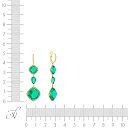 Серьги из желтого золота с бриллиантами