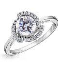 Кольцо из серебра с фианитом