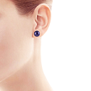 Пусеты из серебра с жемчугом