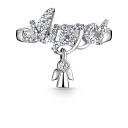 Кольцо из серебра с фианитом