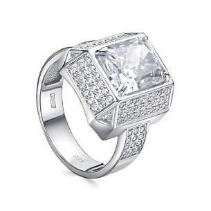 Кольцо из серебра с бриллиантом