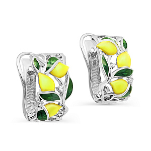 Серьги с английским замком из серебра