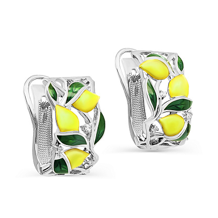 Серьги с английским замком из серебра