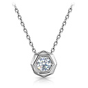 Колье из комбинированного золота с бриллиантом