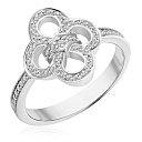 Кольцо из белого золота с бриллиантами