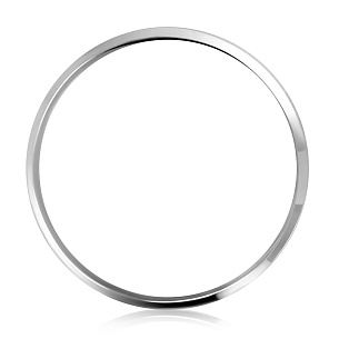 Кольцо обручальное гладкое из белого золота