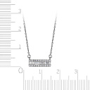 Колье из белого золота с бриллиантами, плетение якорное