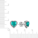 Серьги из серебра с фианитом