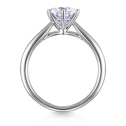 Кольцо из белого золота с бриллиантом