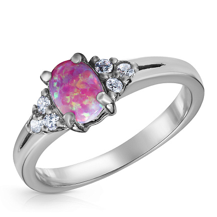 Кольцо из серебра с фианитом