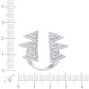 Кольцо из серебра с фианитом