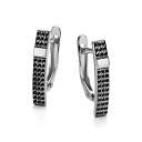 Серьги с английским замком из белого золота