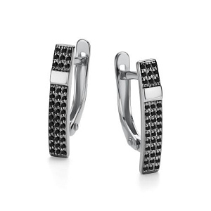 Серьги с английским замком из белого золота