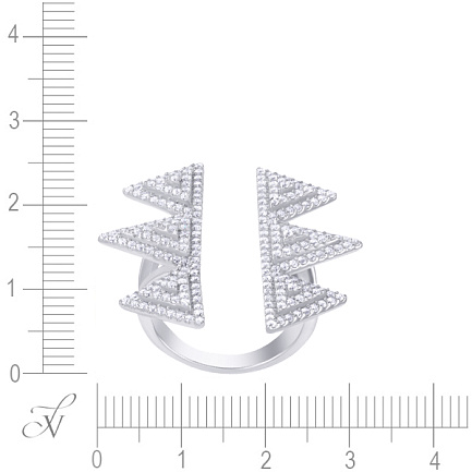 Кольцо из серебра с фианитом