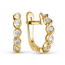 Серьги из желтого золота с бриллиантами