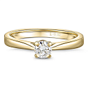 Кольцо из желтого золота с бриллиантом