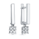 Серьги из белого золота с бриллиантами