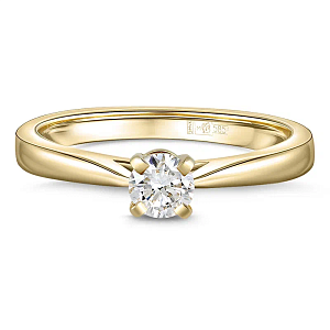 Кольцо из желтого золота с бриллиантом