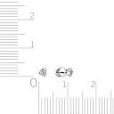 Пусеты из белого золота с бриллиантами