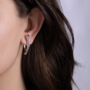 Серьги с английским замком из серебра