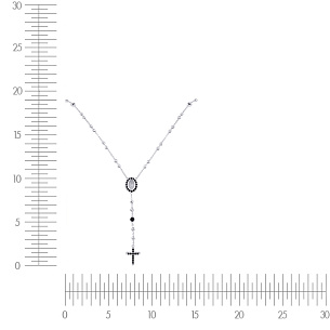 Колье из серебра с фианитом