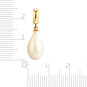 Подвеска из желтого золота с жемчугом