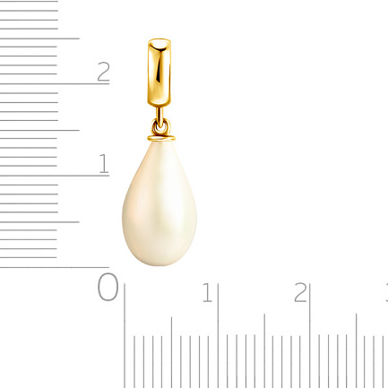 Подвеска из желтого золота с жемчугом