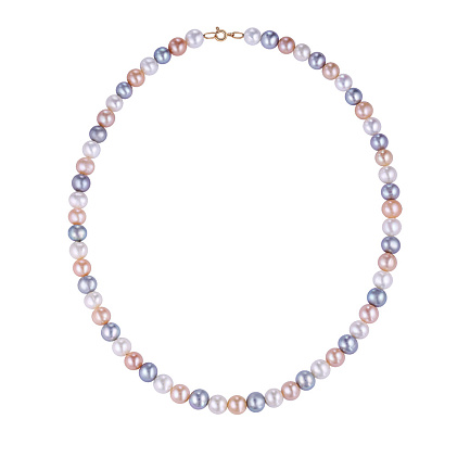 Бусы из красного золота с жемчугом