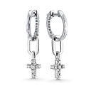 Серьги из белого золота с бриллиантами