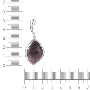 Подвеска из серебра с стеклом