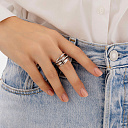 Кольцо из серебра с фианитами